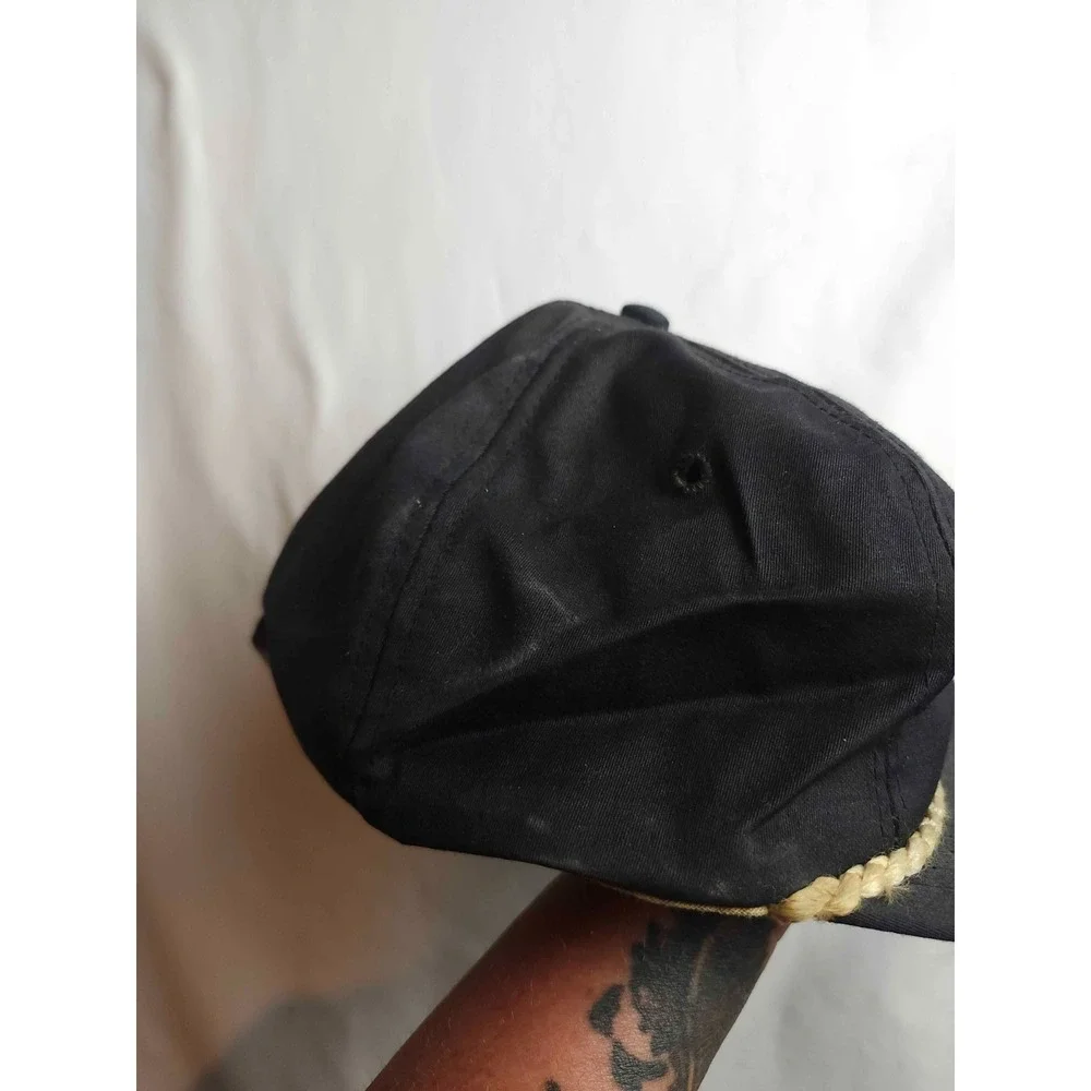 Vintage Derby Cap Co. Dogwood Golf Rope Cap Black Adjustable Leather Strap